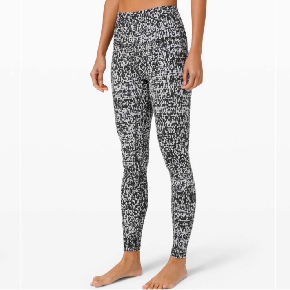 Lululemon Align Pant Urban Block Ice Grey Black Size 8